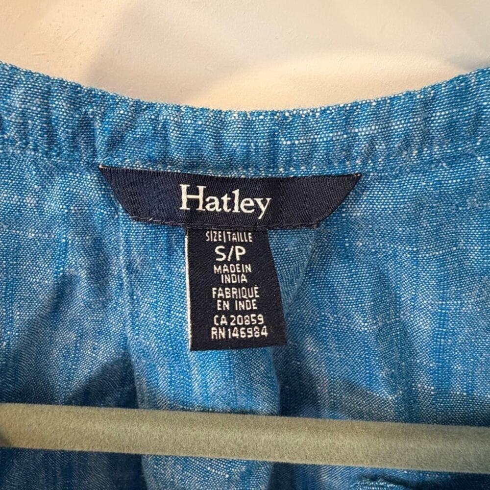 Hatley Chambray Boho Tank Top Embroidered Womens Small/Petite Summer Beach - Picture 3 of 6